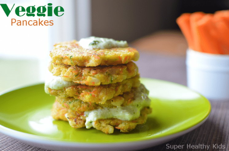 Veggie Pancake Recipe! Breakfast for Busy Kids! You can have veggie for breakfast, AND have the kids smiling about it!